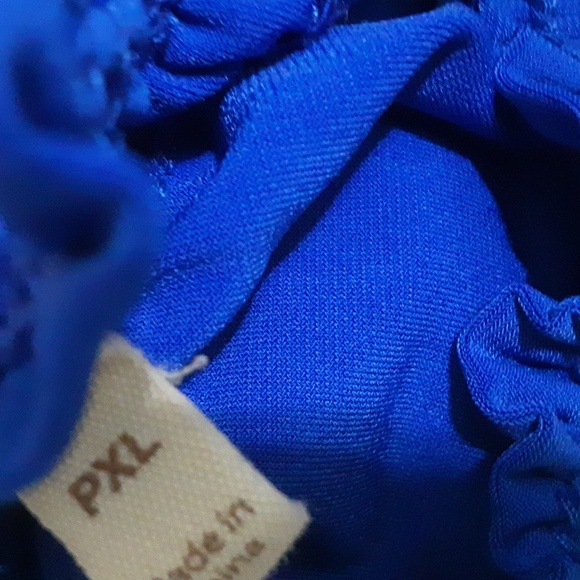 Soft Surroundings legant Blue Women Top Blouse Casual Jersey Knit Soft PL Beach - Picture 6 of 8